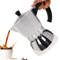Vaolvpant No Coating 6 Cup Aluminum and Stainless Steel Moka Pot Stovetop