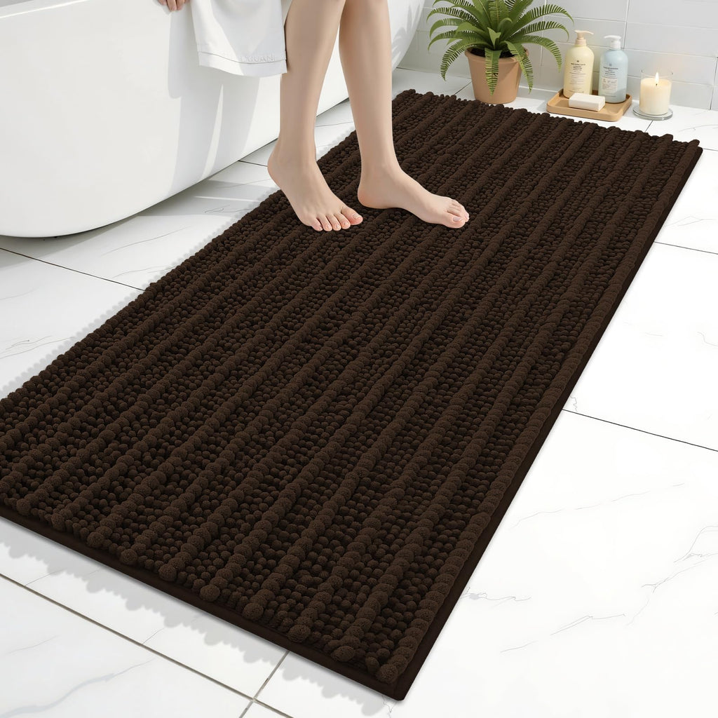 Arotive Bathroom Rugs Mat 45x27, Soft Absorbent Chenille Shaggy Bath Mat