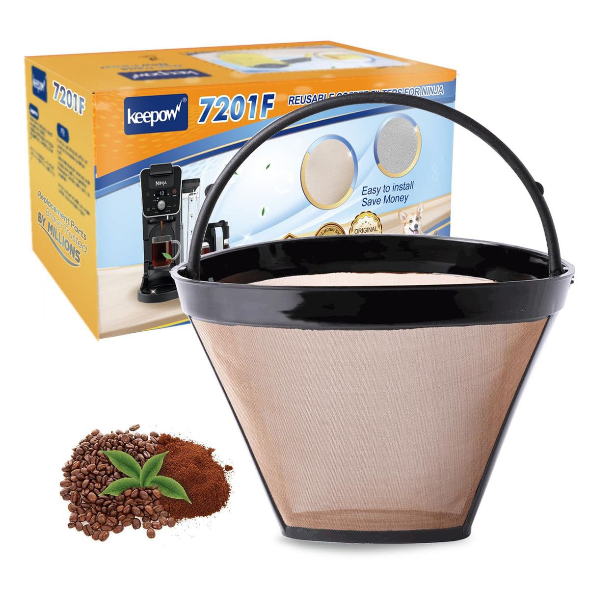Reusable Coffee Filter 14 cup Compatible with Cuisinart Coffee Maker
