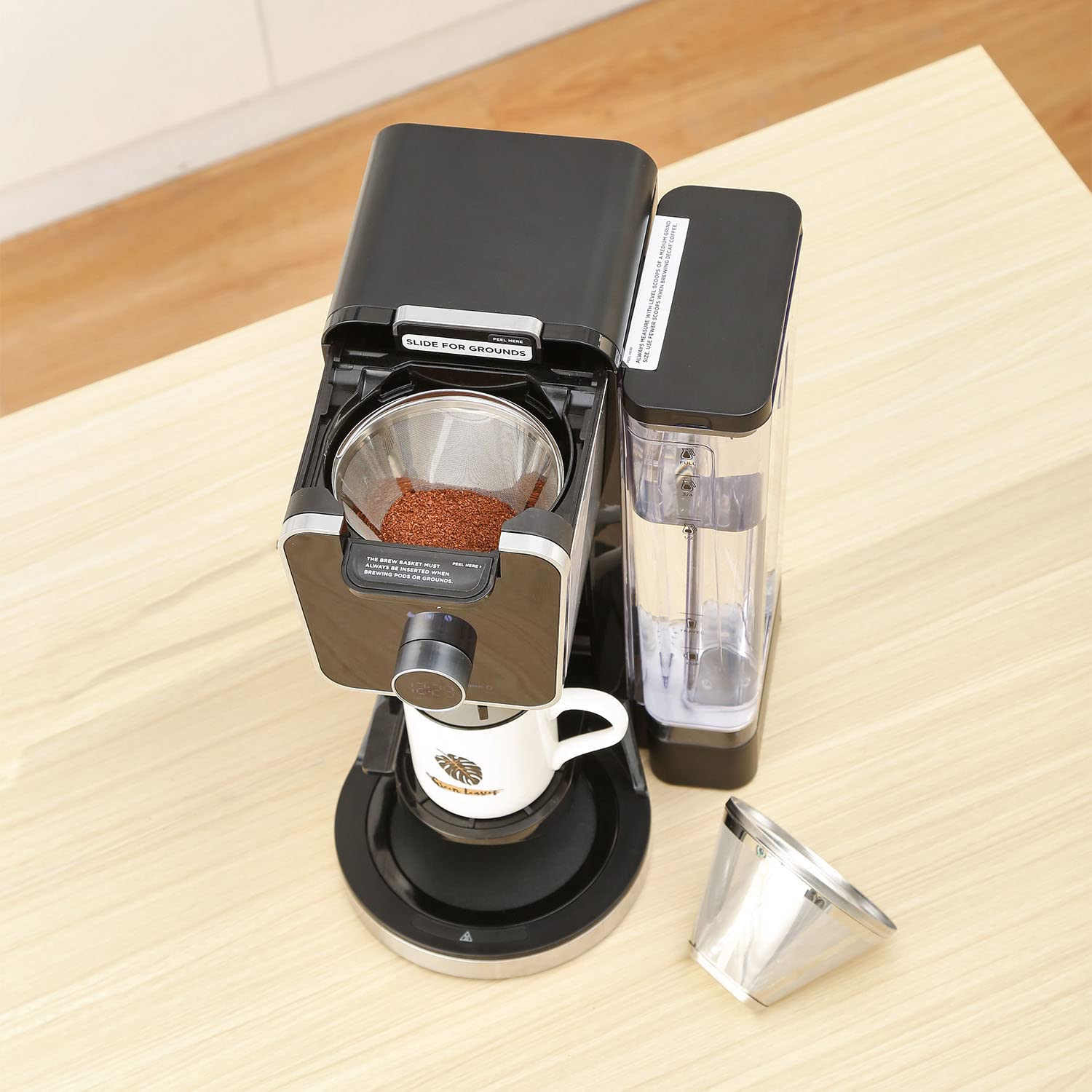MJULY Reusable #4 Cone Coffee Filters for Ninja Dual Brew Pro Coffee Makers,Compatible with Ninja CFP301 CFP201,8-12 Cup Stainless Steel Basket