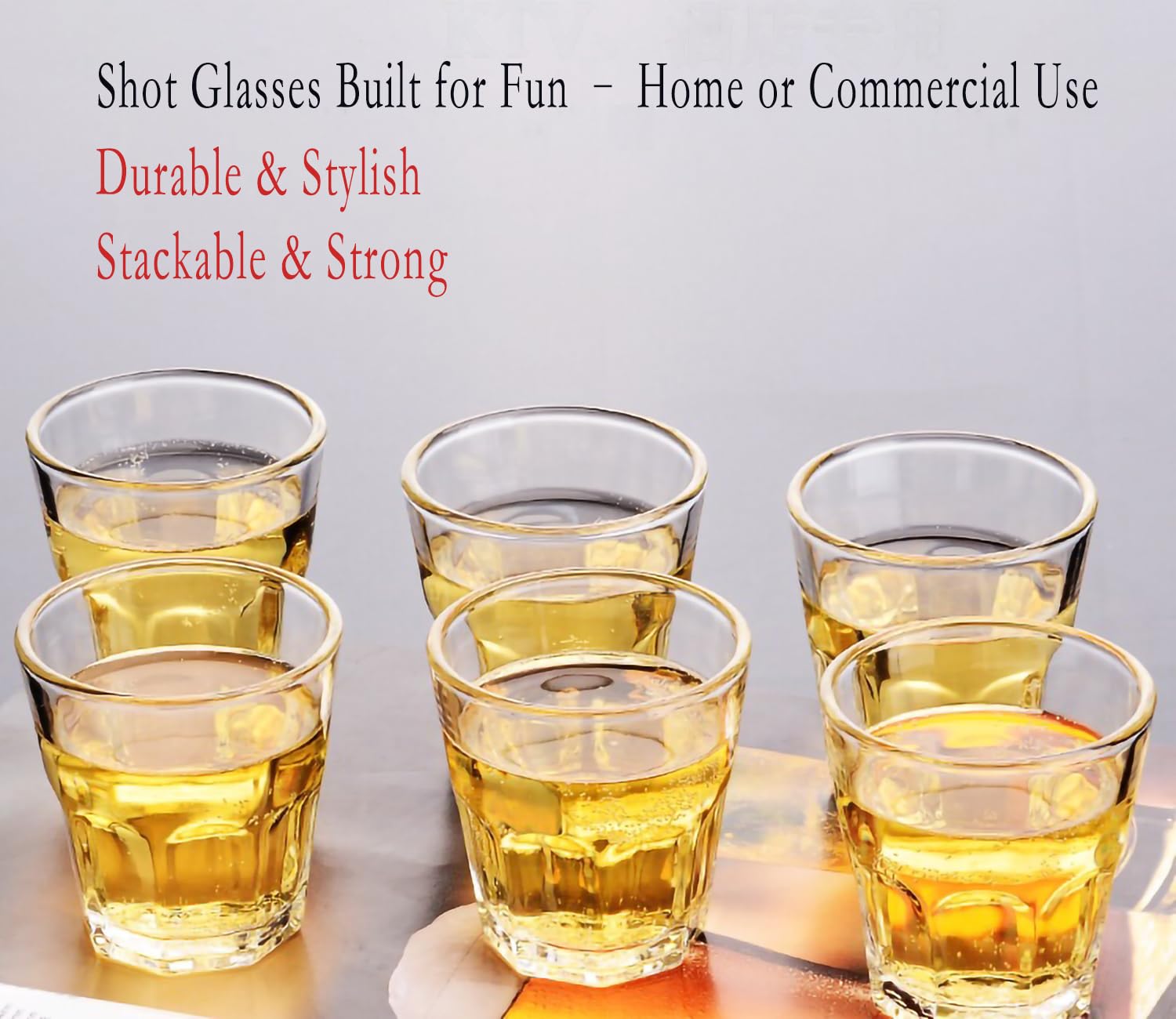 Soopiiso 16 Piece Shot Glasses Set 50ML/1.5oz.Small Espresso and LiquorGlasses for Whiskey TequilaVodka, Thick Glass Cups forPotter Style Cocktails Bar Party