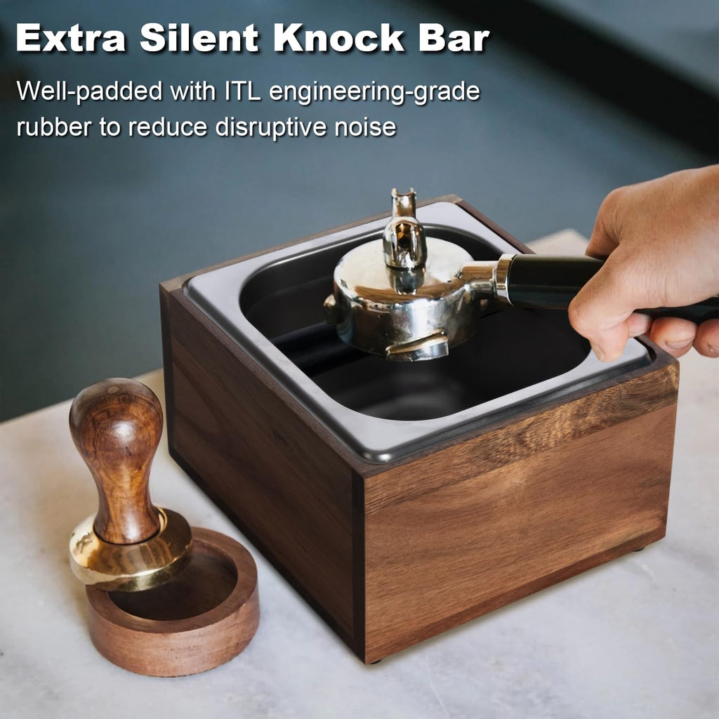Espresso Knock Box Coffee Puck Dump Bin Grounds Accessories Tamping Station