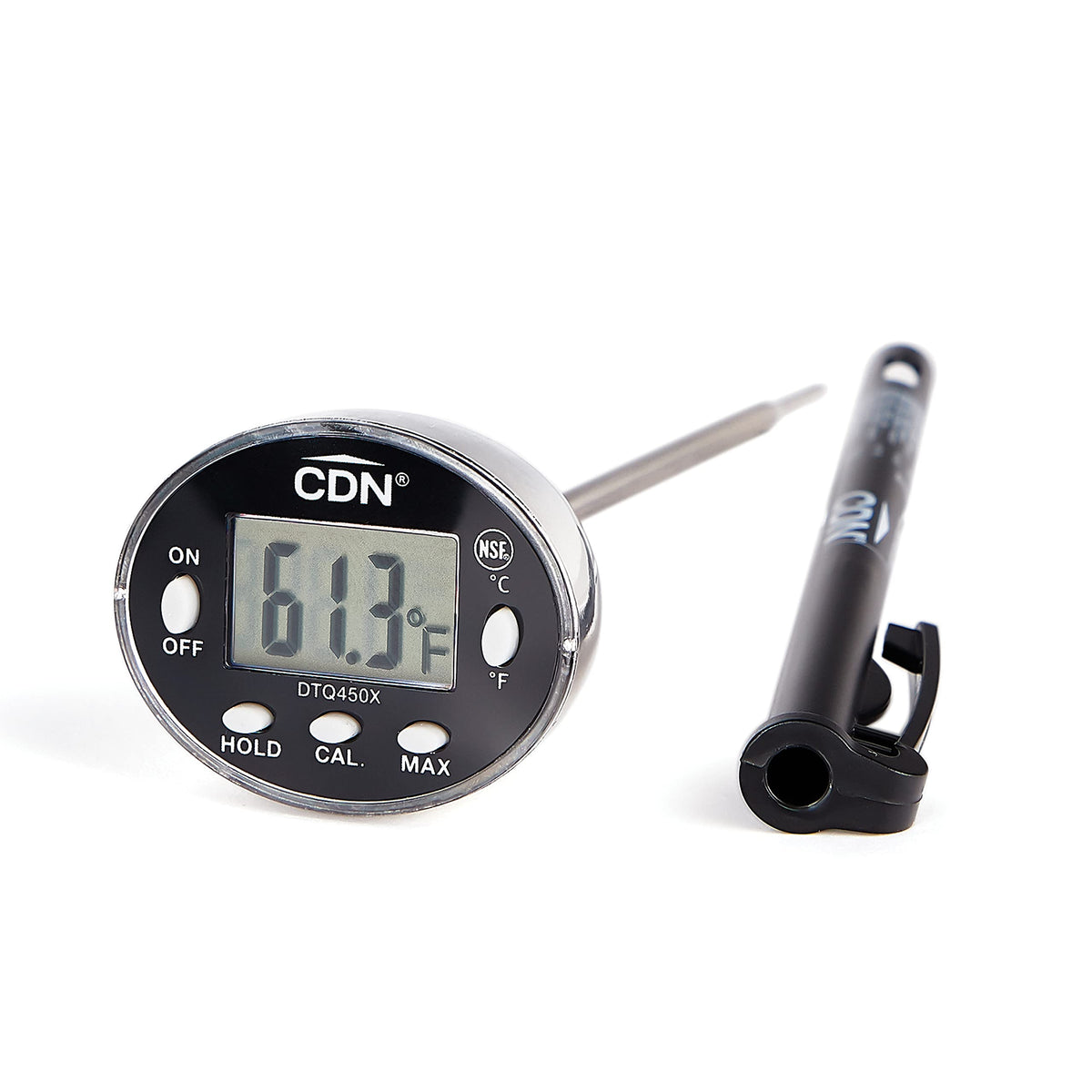 CDN Waterproof Digital Thermometer Long 4.75" Stem, NSF Certified, Ideal for for Bread Baking, Cooking, Brewing - DTQ450X