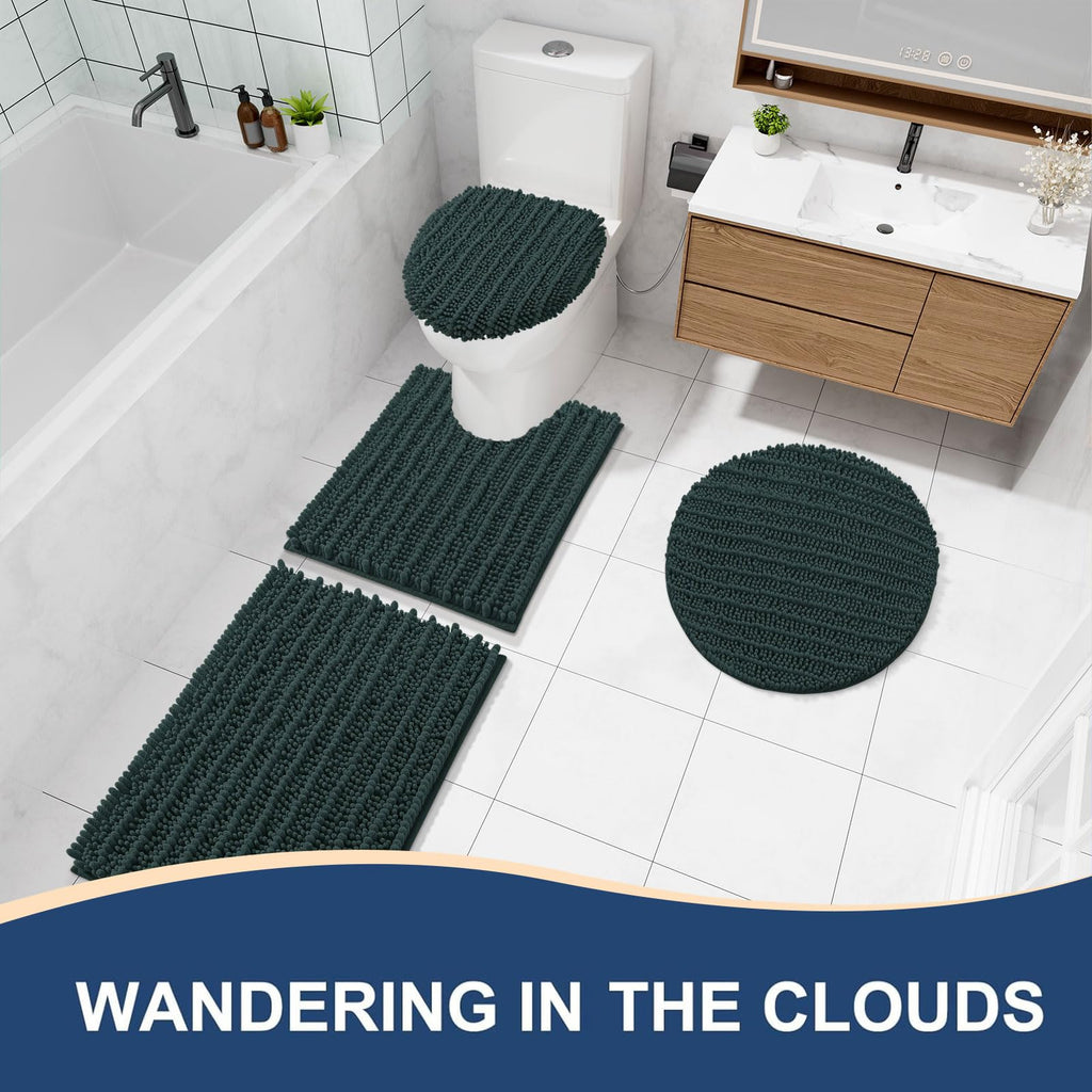 Arotive Bathroom Rugs Mat 54x24, Soft Absorbent Chenille Shaggy Bath Mat