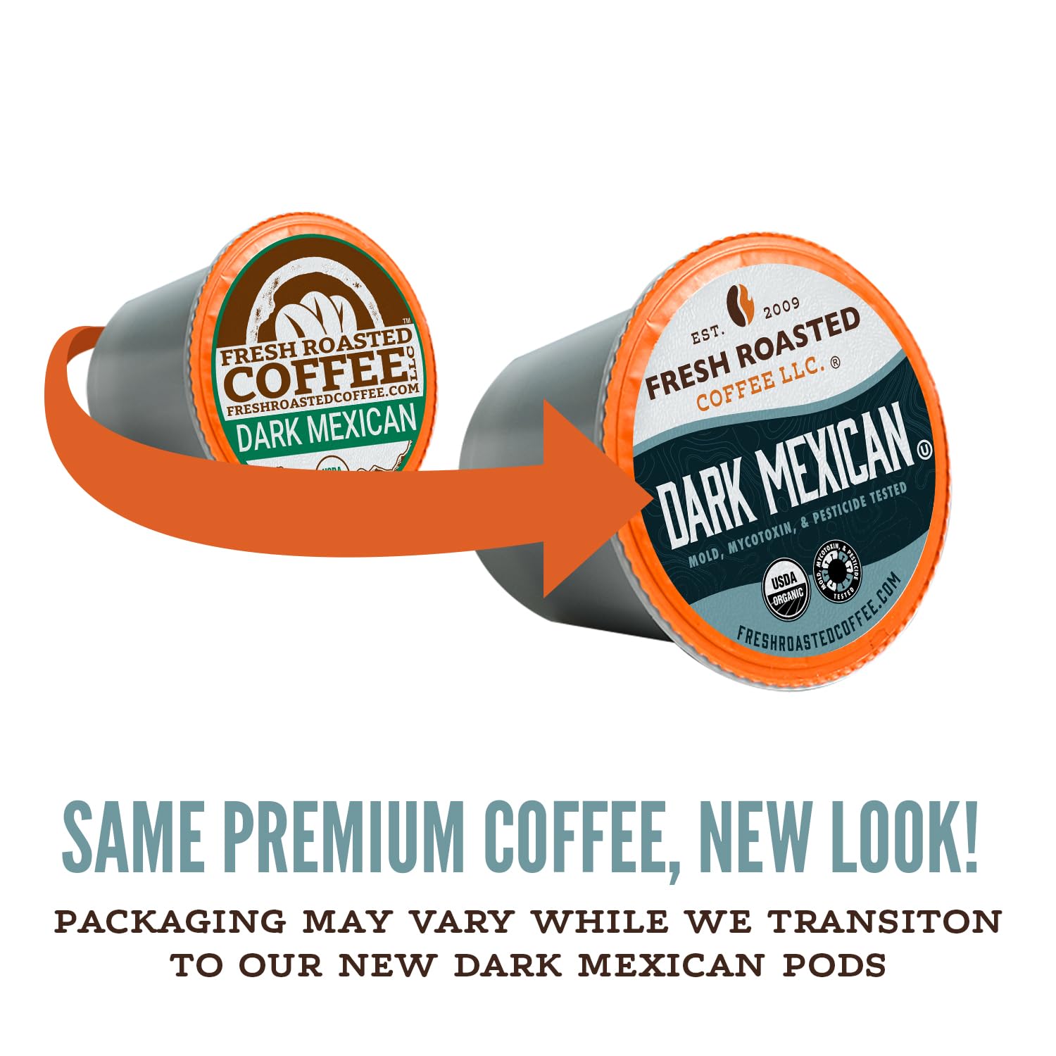 Fresh Roasted Coffee, Organic Dark Mexican K-Cup Pods for Keurig Brewers, Dark Roast, USDA Organic, 3rd Party Tested for Mold, Mycotoxin & Pesticides, Kosher, 24 Count (Pack of 1)