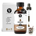 Dolce Flav Natural Brown Food Coloring – 2 oz Liquid Color from Class IV Caramel with Graduated Dropper | Water-Soluble | For Baking, Beverages & Sauces | Kosher | Made in USA