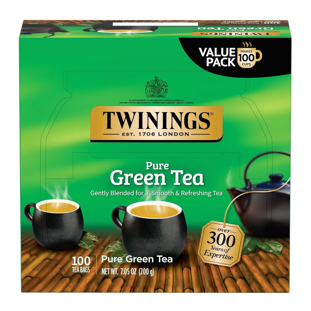 Twinings Chai Black Tea Individually Wrapped Bags, 100 Count (Pack of 1), Richly Blended with Warm Spices, Caffeinated, Enjoy Hot or Iced, 100 Teabags