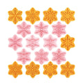 9pcs Christmas Cookie Cutter Set Snowflake Cookie Cutters with Plunger Stamps Biscuit Mold 3D Snowflake Cookie Molds Cake Baking Fondant Cutter Christmas Party DIY Cookie Decorating Supplies (A)