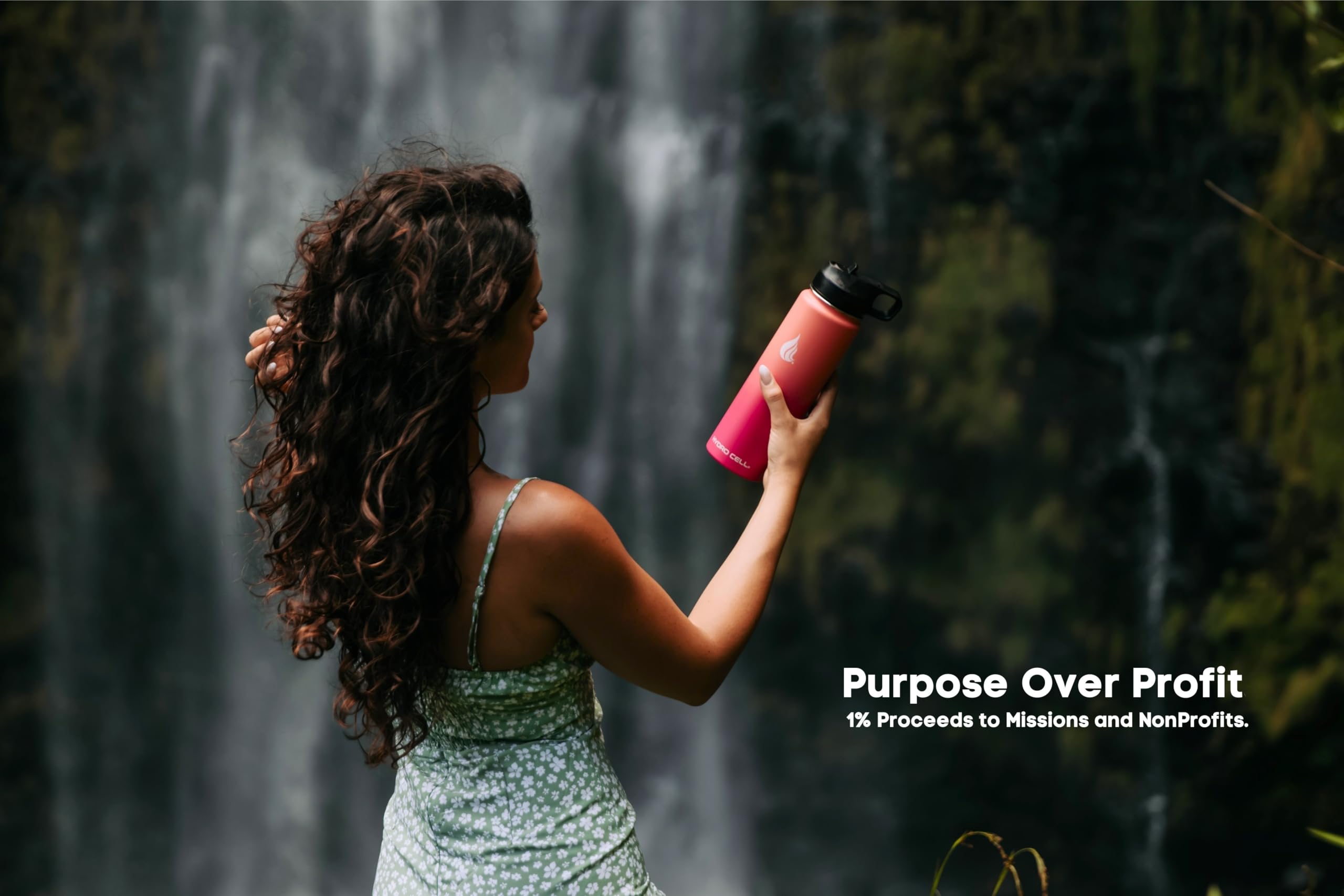 HYDRO CELL Stainless Steel Insulated Water Bottle with Straw - For Cold & Hot Drinks - Metal Vacuum Flask with Screw Cap and Modern Leakproof Sport Thermos for Adults (Coral/Punch 18oz)