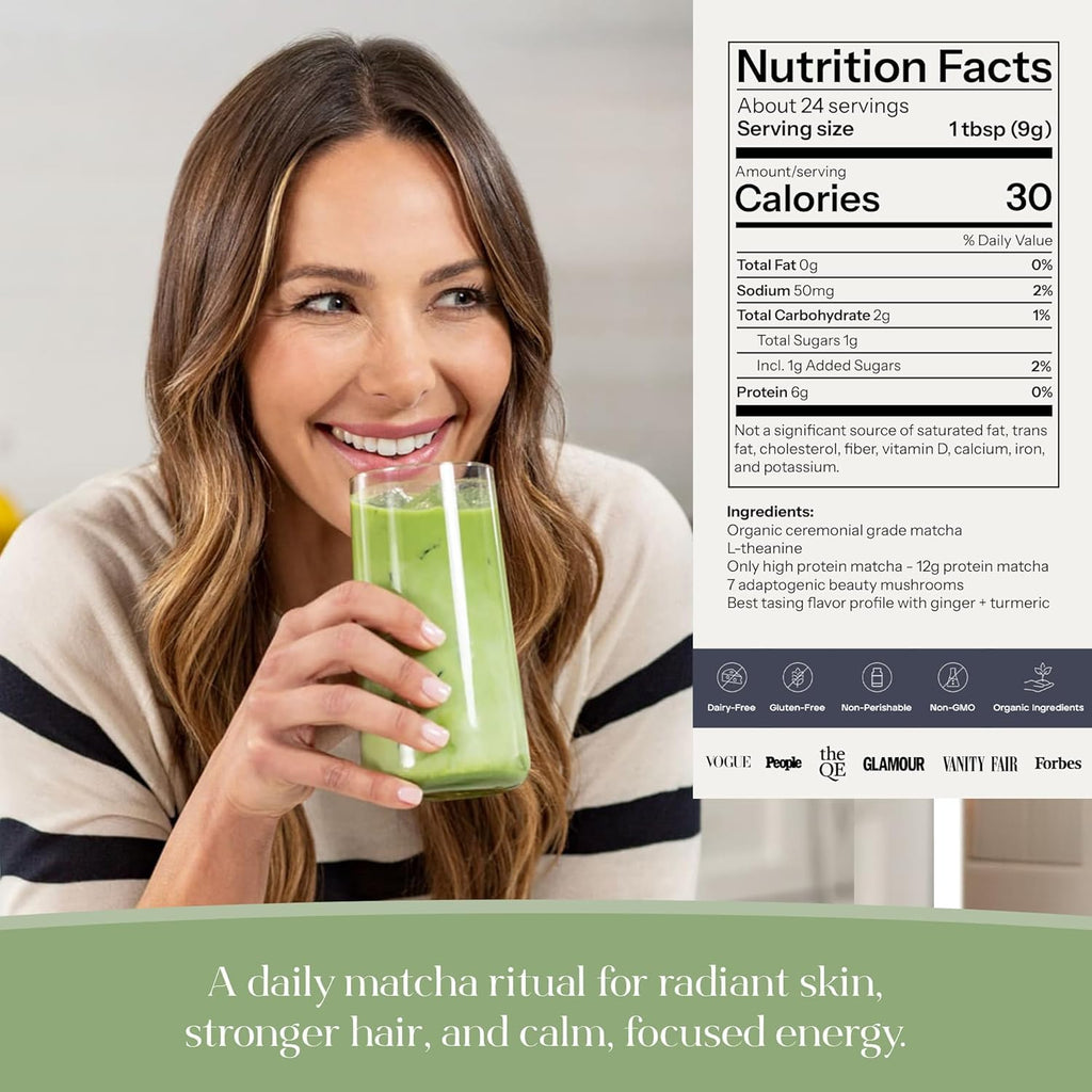 Kroma Beauty Matcha Latte with Collagen, 17.75 oz, 503g, 60 Servings