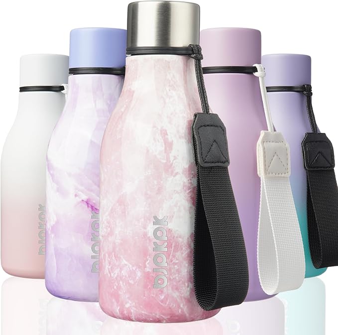 BJPKPK 18oz Insulated Water Bottle, Stainless Steel Bottle with Carry Strap