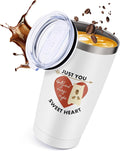20 Oz Insulated Coffee Cup with Lid Car Tumbler Travel Mug for Women Ideal Birthday Wedding Christmas Cute Personalized Unique Gift Valentines Special Romantic Present Day Husband's Wife