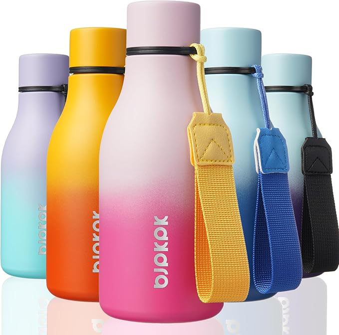 BJPKPK 18oz Insulated Water Bottle, Stainless Steel Bottle with Carry Strap