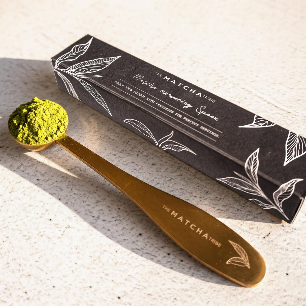 Black Matte Stainless Steel 1 Gram (1/2 Teaspoon) Matcha Measuring Spoon for Perfect Matcha Lattes.