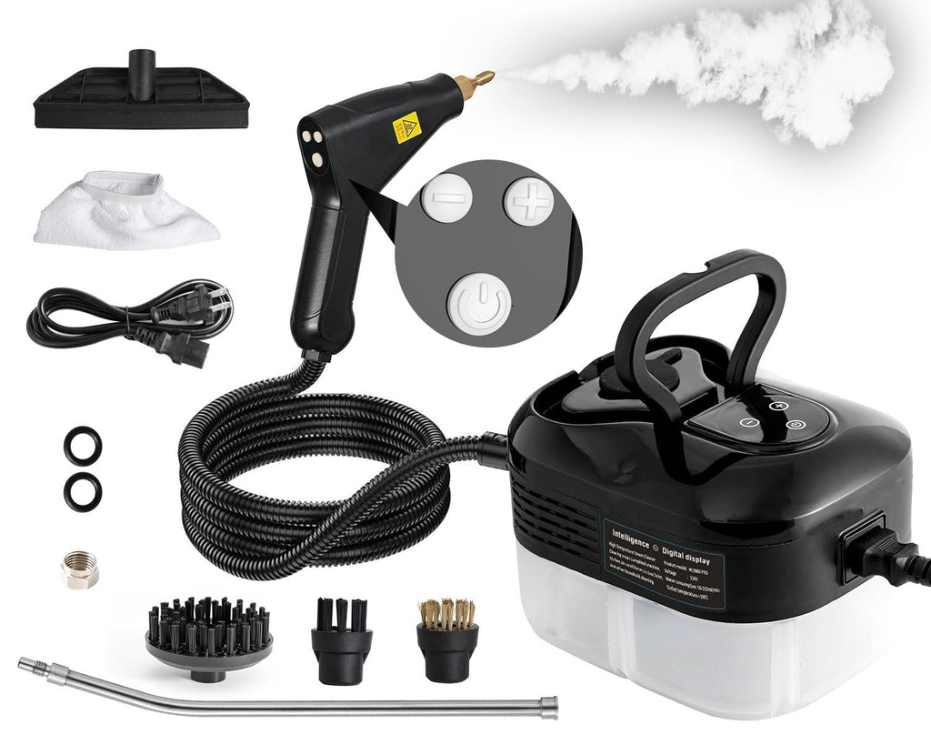 Foandbevi Handheld Steam Cleaner, 2500W High Pressure Multi-Surface Steam Cleaner for Home Use, Car Steamer For Cleaning Auto Detailing Kitchen Floors Tools