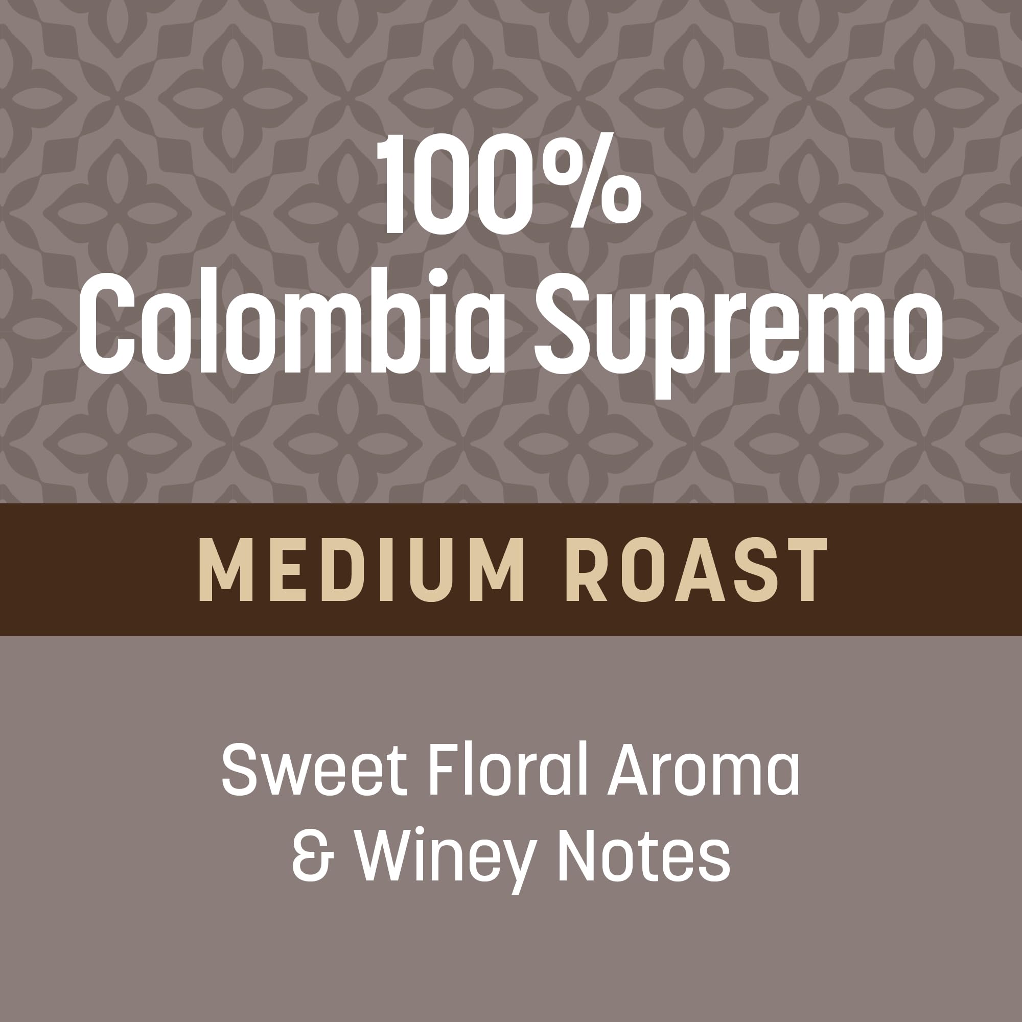 Don Francisco's 100% Colombia Supremo Whole Bean, Medium Roast, 20 OZ Bag