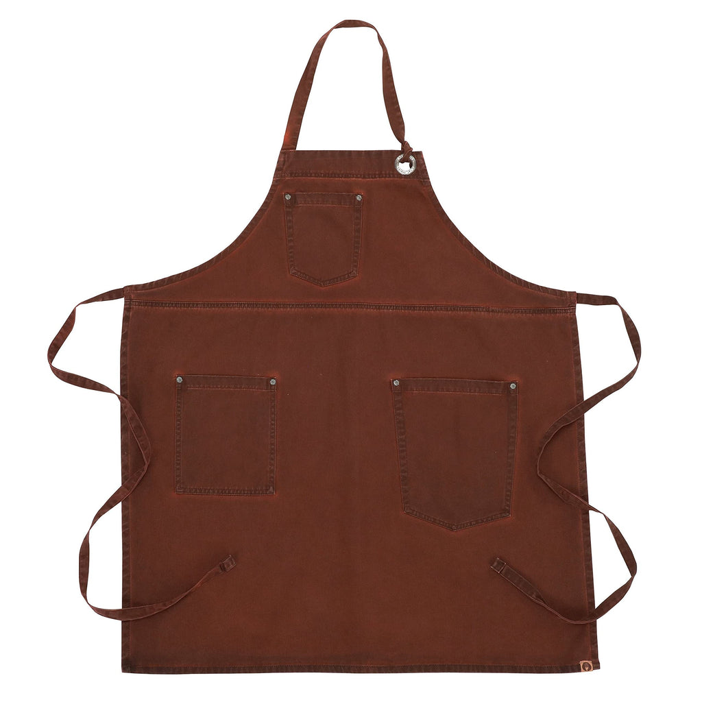 Chef Works Unisex Dorset Bib Apron, Rust, One Size