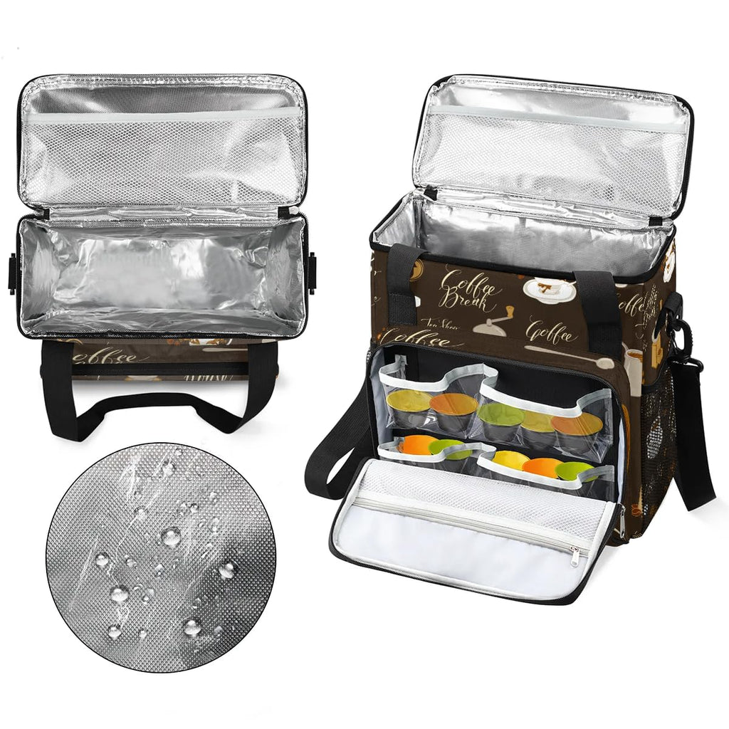 coffee sugar coffee beans Coffee Maker Carring Bag Travel Carrying Storage Tote Bag Compatible with Keurig K-Mini or K-Mini Plus Portable Single Serve Coffees Brewer Case with Pockets for K-cup Pods