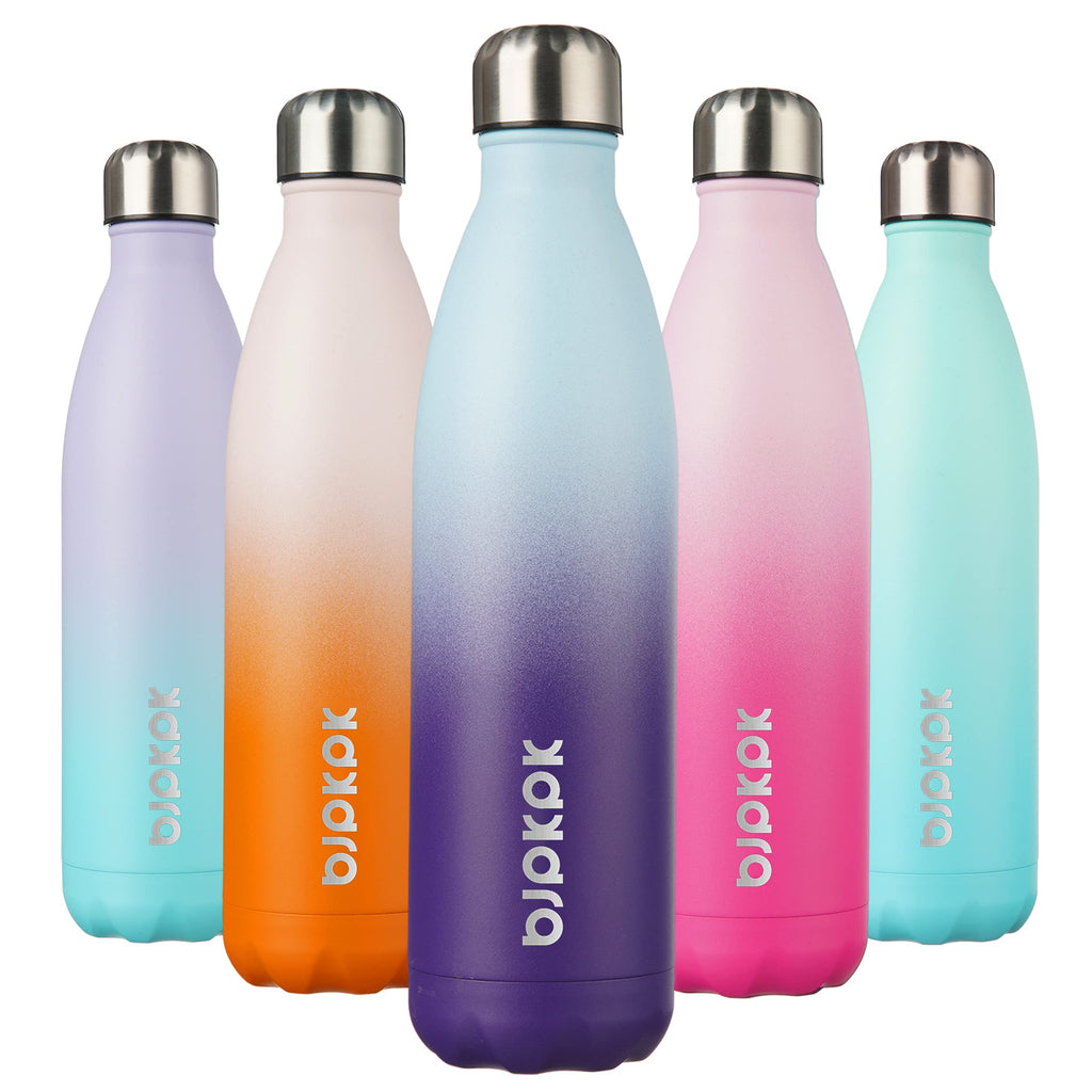 BJPKPK 25 oz Insulated Water Bottle, Stainless Steel Flask, Leak Proof