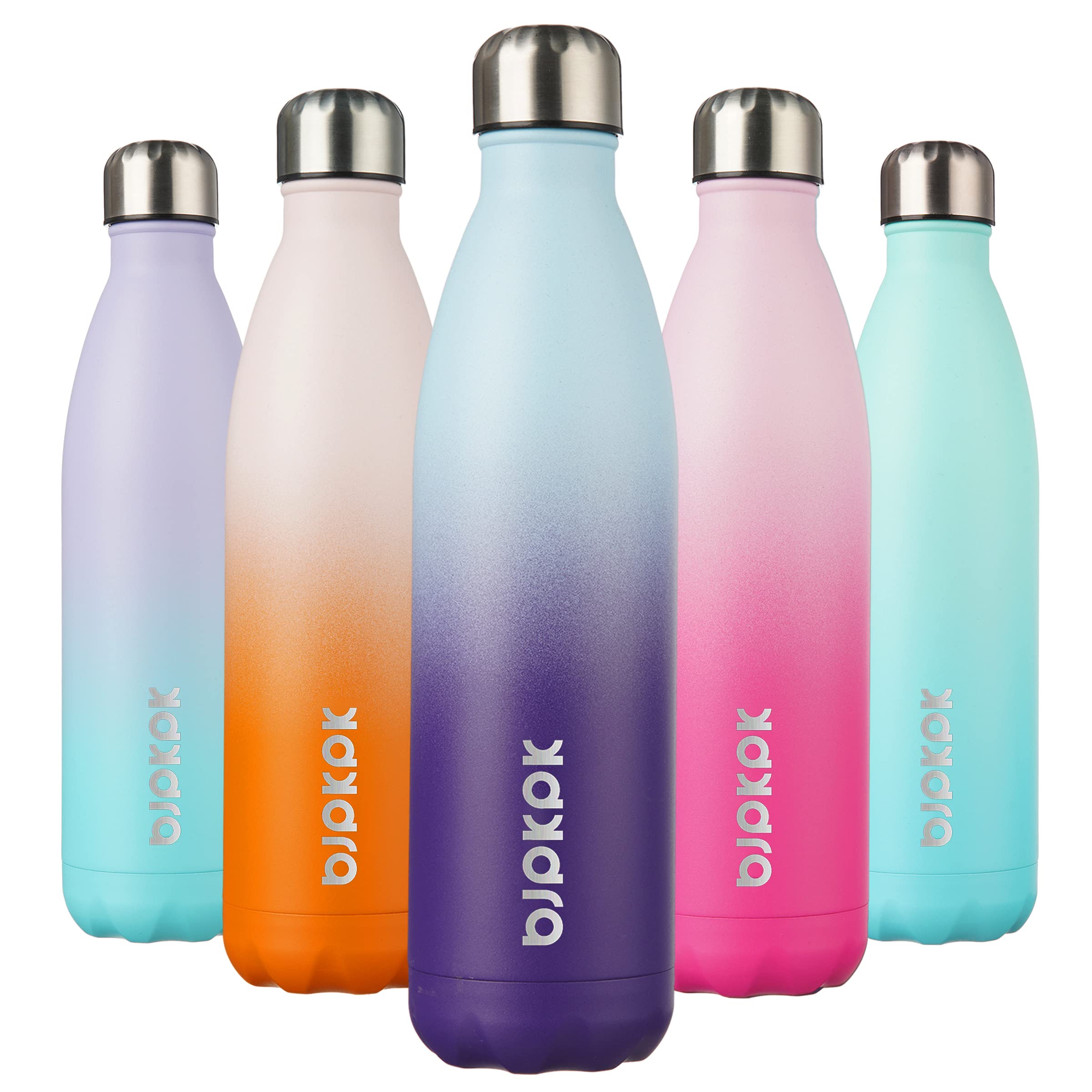 BJPKPK 25 oz Insulated Water Bottle, Stainless Steel Flask, Leak Proof