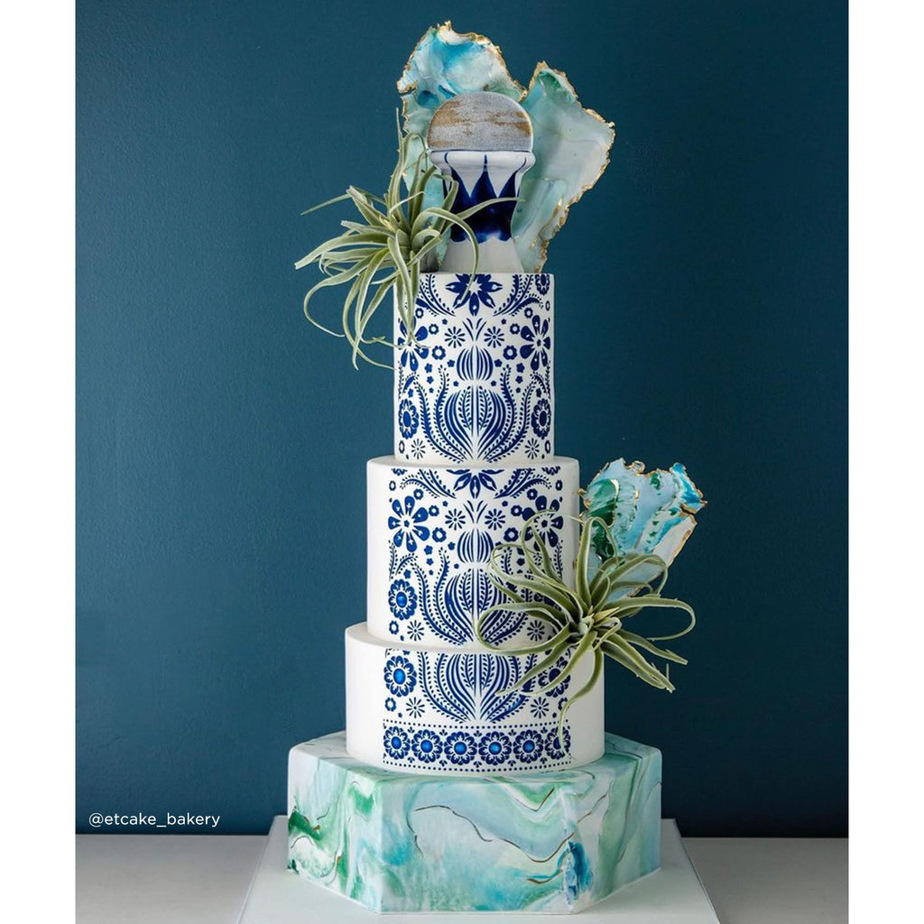 Lacupella Cake Stencil for Buttercream Cake, Royal Icing, Ganache, Painting, Art and Crafts (Loretta)