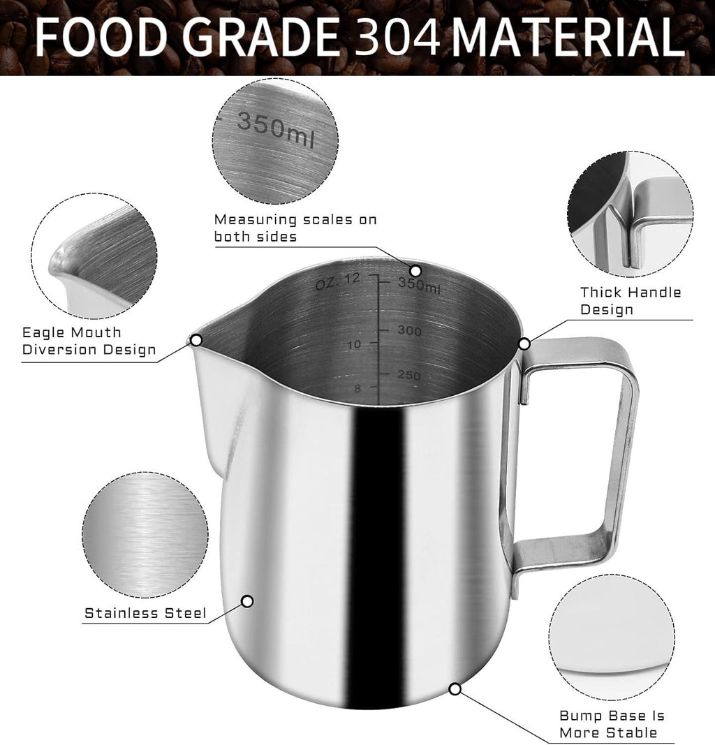Gmnuiy 58.5mm,Espresso Accessories Kit, 24PCS Coffee Tamper Set ， Barista Kit, WDT Tool,stainlesss Frothing Pitcher, Stirrer, Tamper Mat, Latte Art Pen ， Coffee puck screen