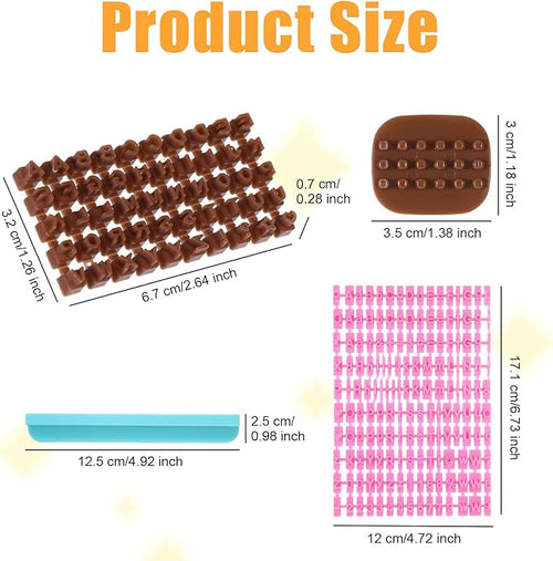 172 Pcs Letter Stamps for Clay, Name Alphabet Cookie Clay Stamps Molds for Cake Baking Chocolate, Embosser Pottery Alphabet Stamp Set Cutters Stencils, Mooncake Air Dry Polymer Clay Cutters Molds
