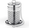 Reinmoson Tea Strainers for Loose Tea, Extra Fine Mesh Tea Infuser, 304 Stainless Steel & Updated Slim Threaded Lid, Loose Leaf Tea Steeper for Black Tea, Rooibos, etc