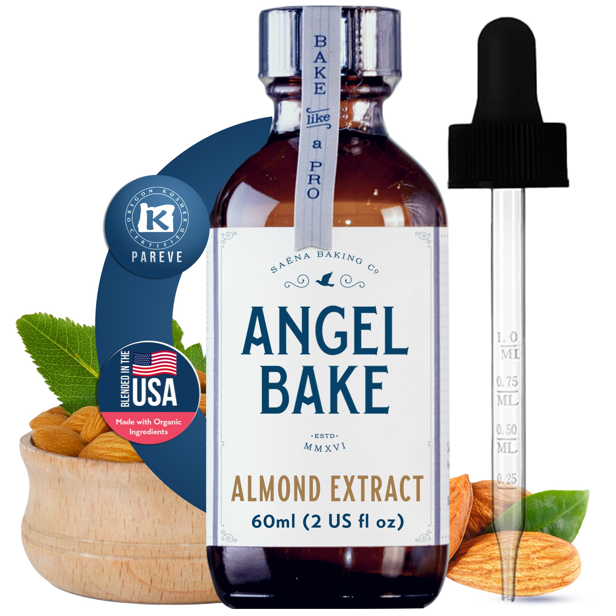 Angel Bake Pure Almond Extract, 2 oz