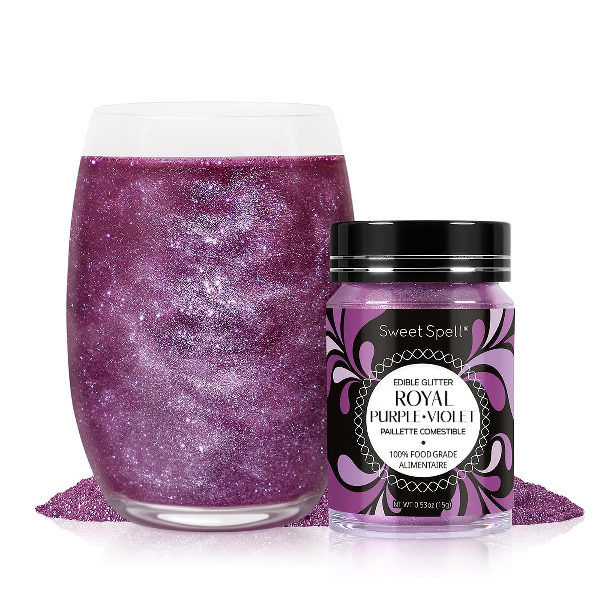 Sweet Spell Pearl Edible Glitter for Drinks, Cocktails, Cakes, Food Grade