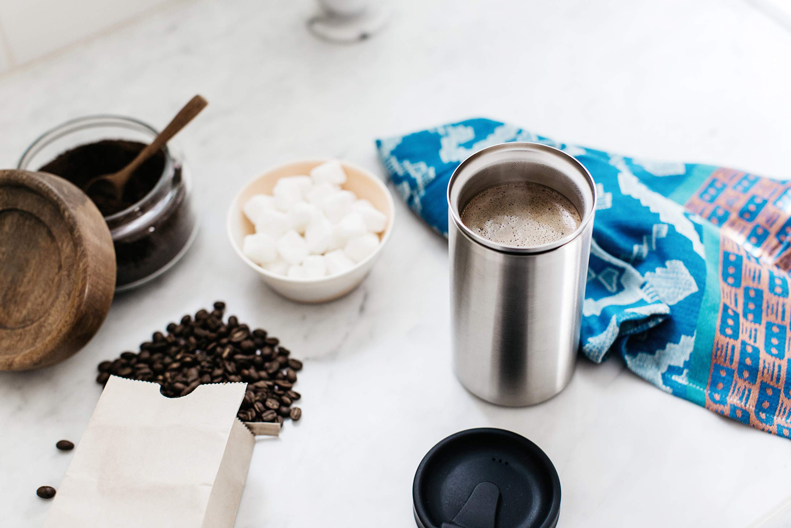PRESSE by Bobble French Coffee Press Insulated Travel Tumbler 13 oz Black