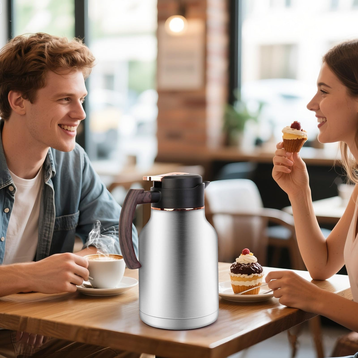 54oz Thermal Coffee Carafe, Stainless Steel Insulated Vacuum Carafe