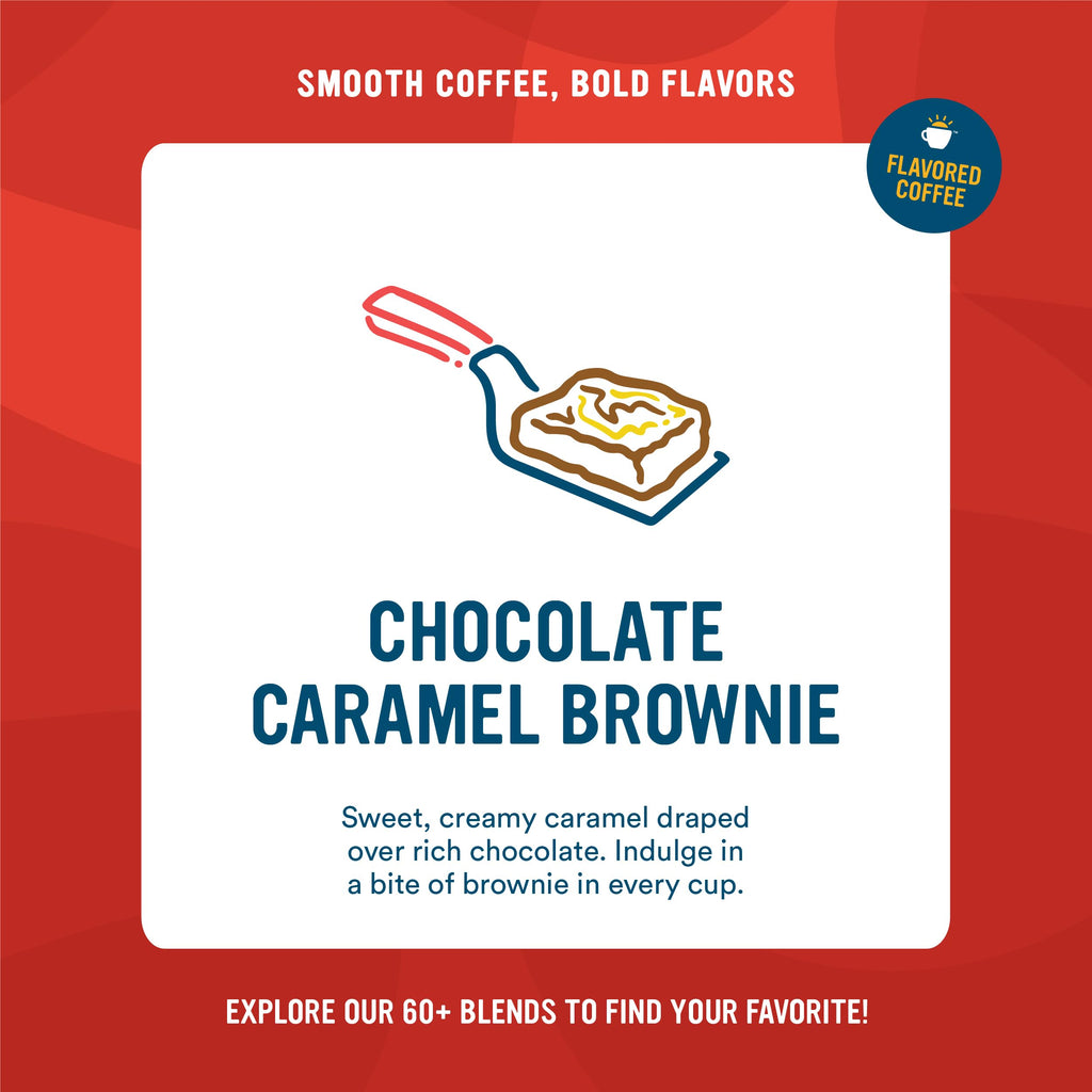 Cameron's Coffee Single Serve Pods, Flavored, Chocolate Caramel Brownie, 12 Count (Pack of 6)