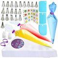Piping Bags and Tips Set, 100PCS 12 Inch Disposable Pastry Bags with Tips Cupcake Frosting Piping Kit Cookie Decorating Supplies, Royal Icing Bags and Tips Set for Cake Decorating Baking Tools