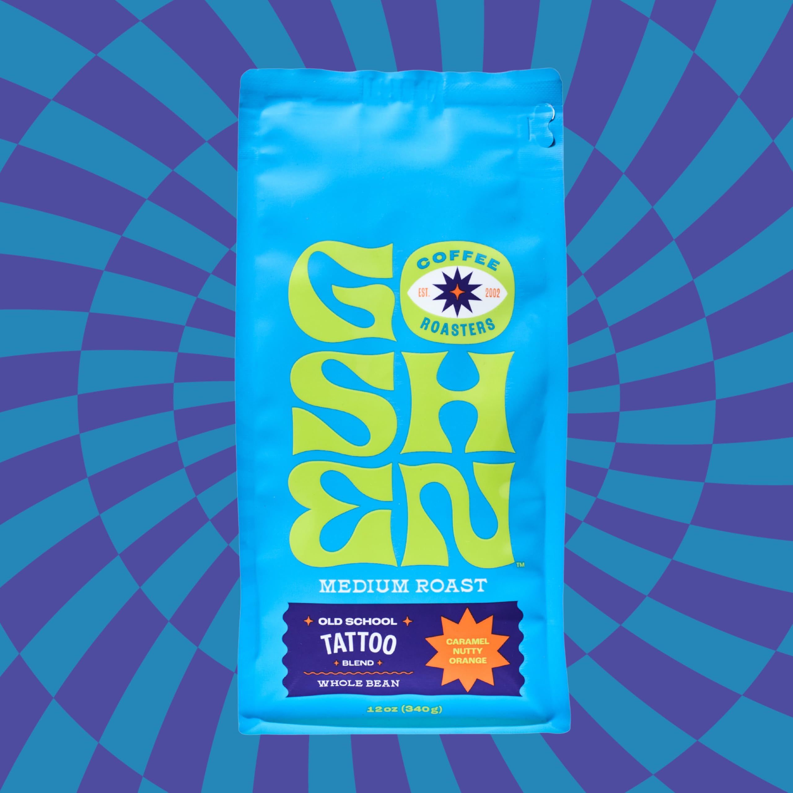 Goshen Coffee Roasters Old School Tattoo, Medium Roast 12oz Whole Bean
