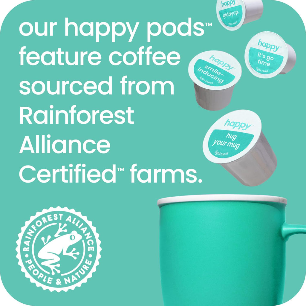 Happy Coffee Light Roast Coffee Pods, 22 Count