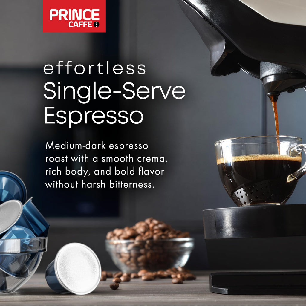 Prince Caffe Espresso Pods – PREMIUM Intensity 8 Medium Roast Coffee Capsules – Compatible with Nespresso, Pods for Original Line Machines – Premium Quality Espresso Capsules 3 x 10 Pack (30 Count)