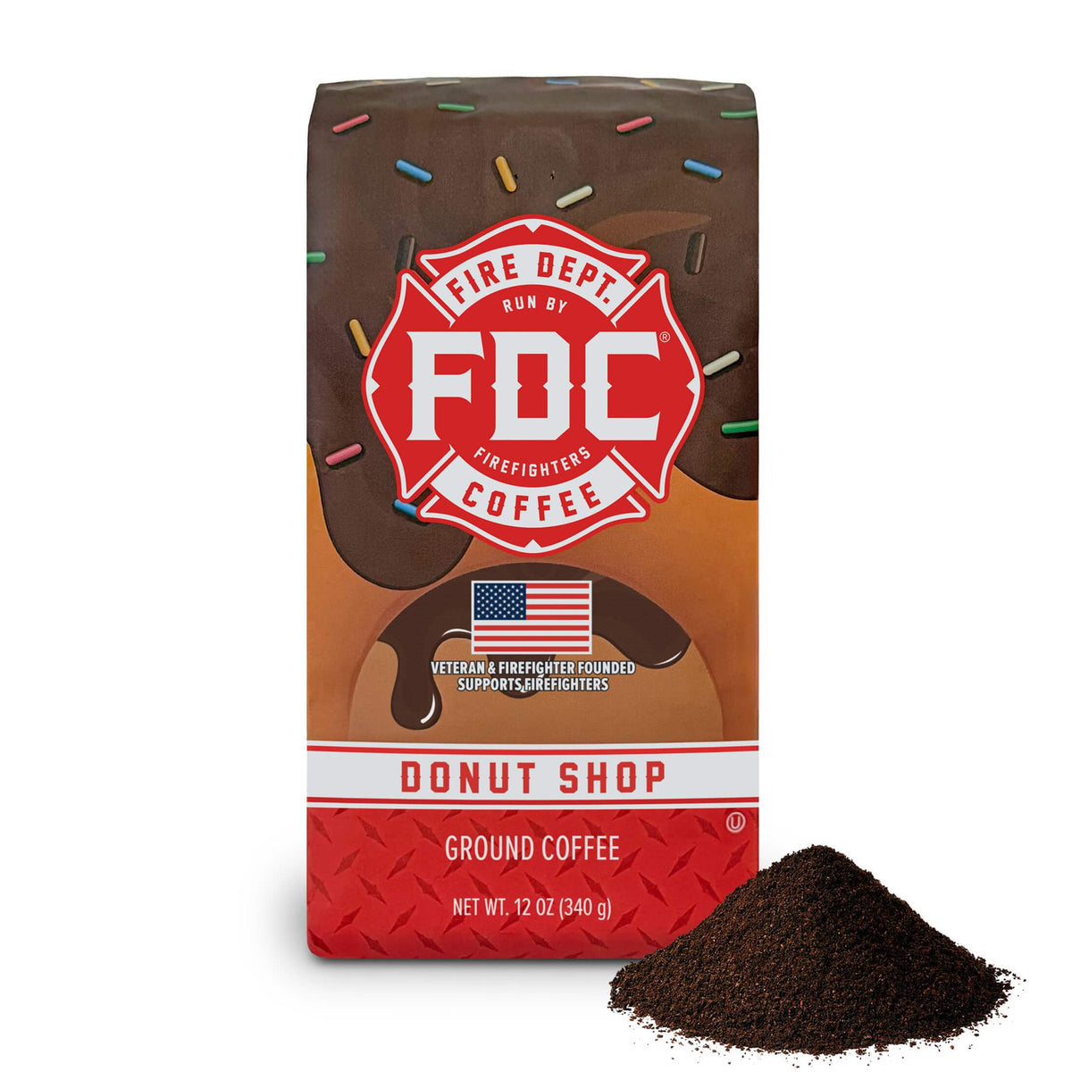 Fire Department Coffee Dark Roast Whole Bean Coffee - 12 oz