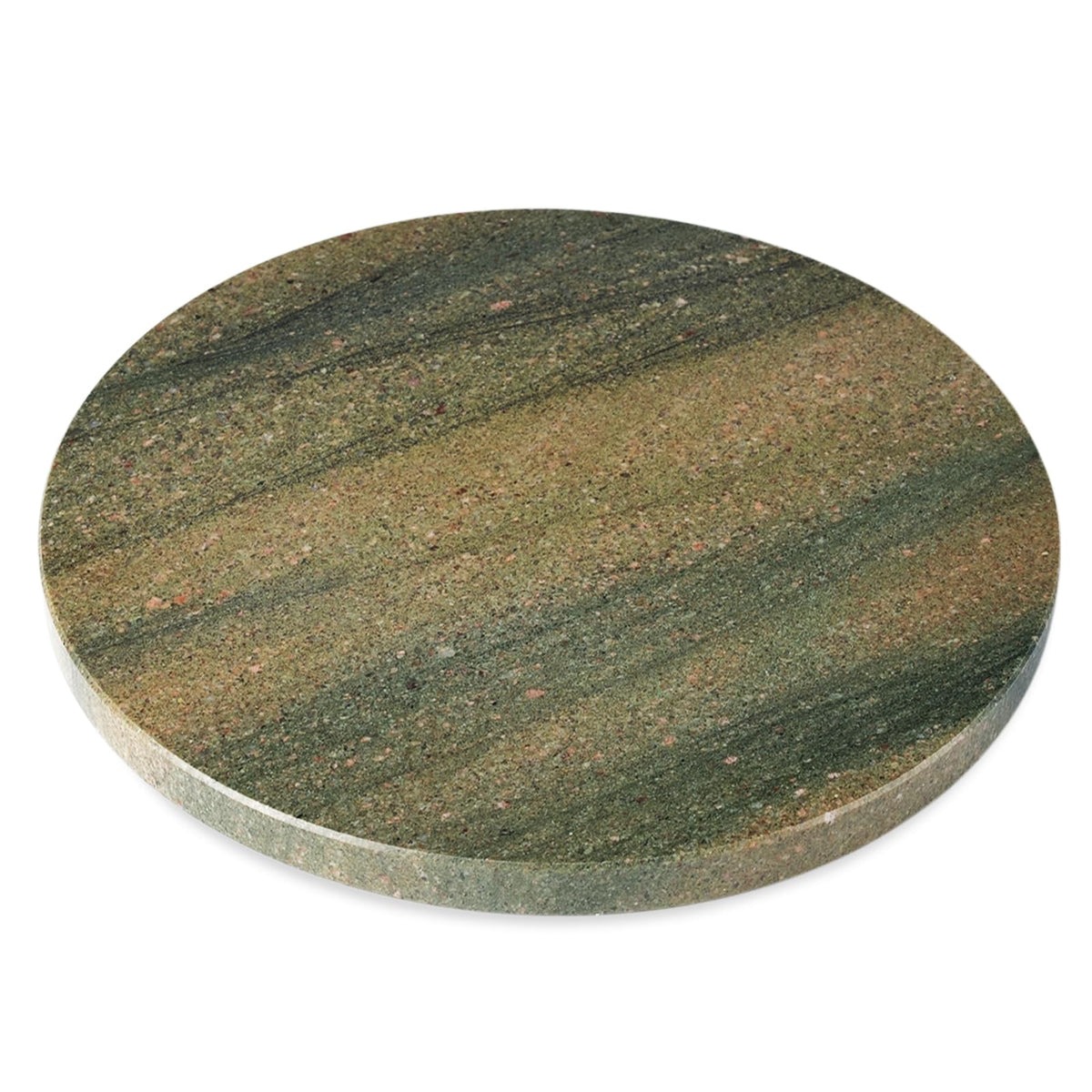 Koville Indian Round Marble Cutting Board for Kitchen, 11inch Round Hand Crafted Marble Slab for Cheese, Charcuterie, Pastry Board - Wedding Gift, House Warming Gift(Indian Green)