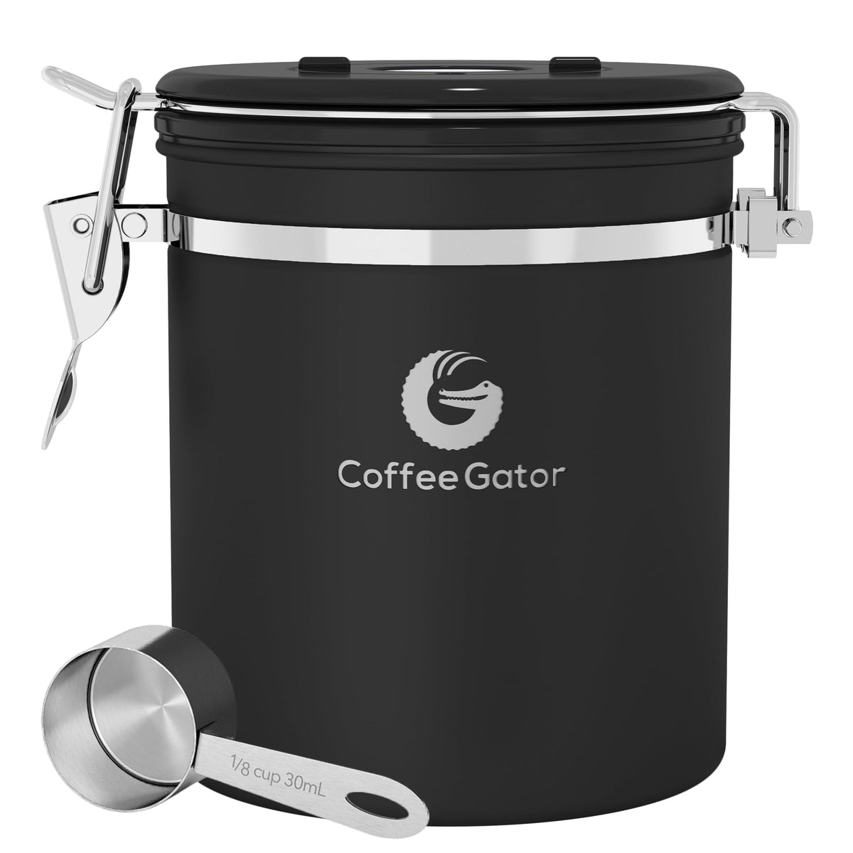 Coffee Gator Coffee Canister, 22oz Airtight Stainless Steel Container