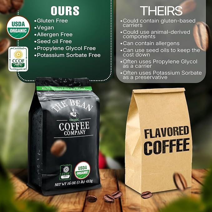 The Bean Organic Coffee Company Egg Nog, Medium Roast, Whole Bean Coffee, 5-Pound Bag