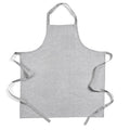 Solino Home 100% Pure Linen Apron, 33 x 30 in, Grey and Grey, Bib Apron