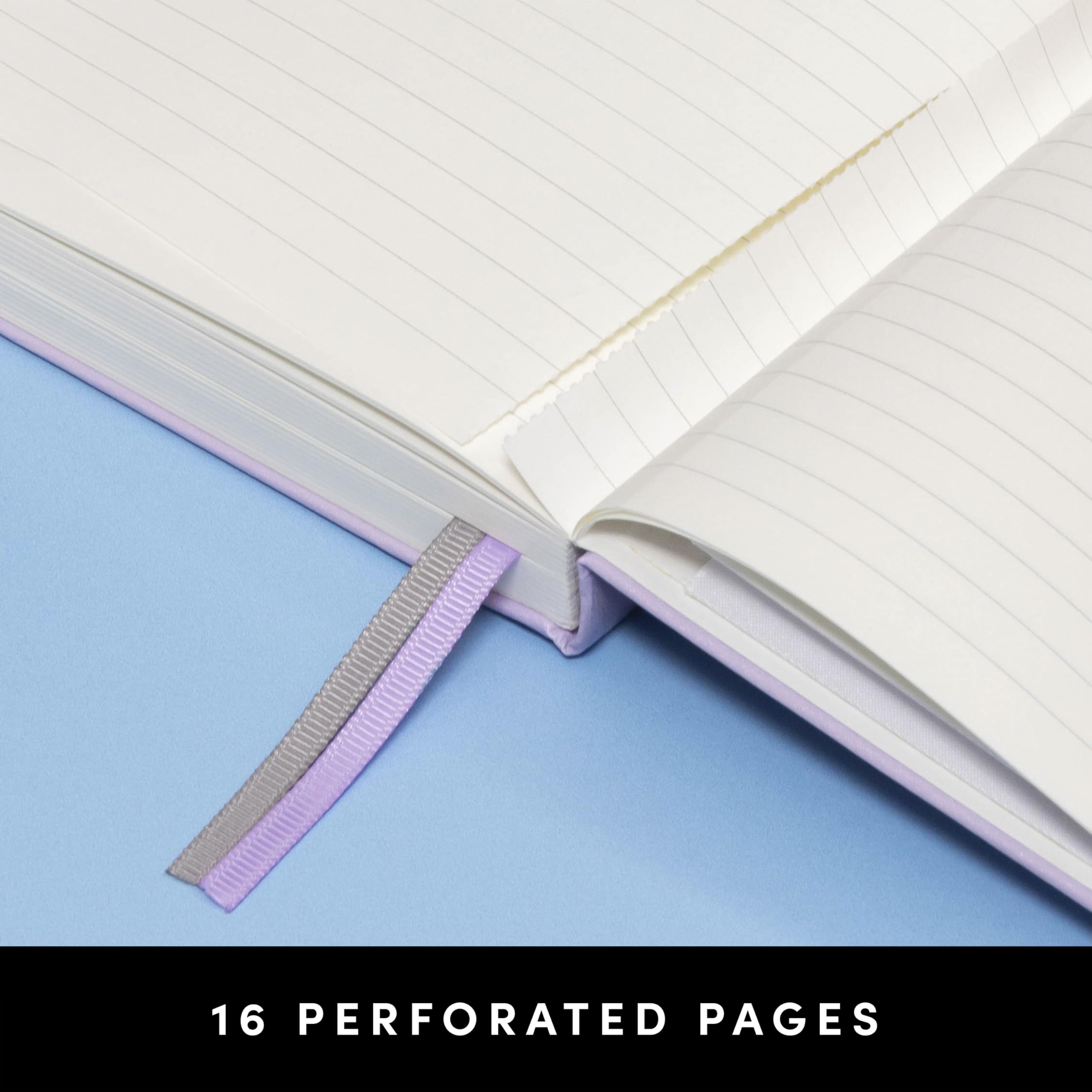 PAPERAGE Lined Journal Notebook, (Dark Green), 252 Pages, Medium 5.6 in x 8 in - 100 GSM Thick Paper – Hardcover Journaling Notebook for Work, School & Note Taking