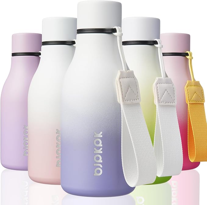 BJPKPK 18oz Insulated Water Bottle, Stainless Steel Bottle with Carry Strap