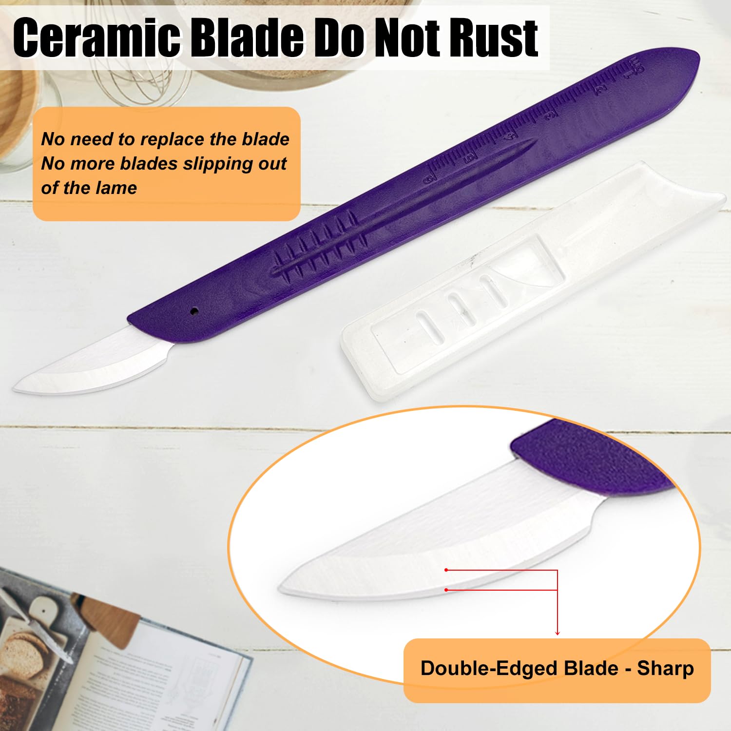 KUNIFU Bread Lame Sourdough Bread Scoring Tool - Purple