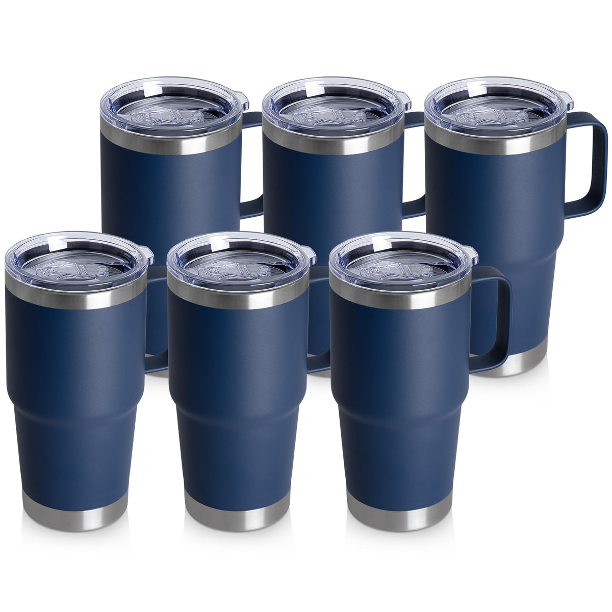 20oz Tumbler with Lid, Stainless Steel Tumbler with Handle, Metal Insulated Travel Coffee Mug with Handle, Double Wall Vacuum Spill Proof Tumbler Cup, Amy Green 1 Pack