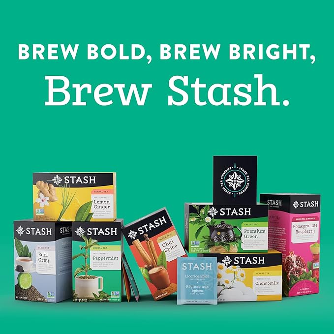Stash Tea English Breakfast Black Tea - Caffeinated, Non-GMO Project Verified Premium Tea with No Artificial Ingredients, 20 Count (Pack of 6) - 120 Bags Total