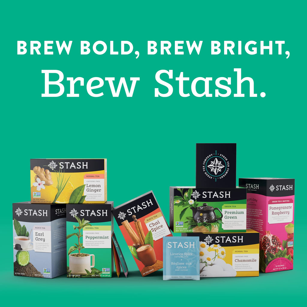 Stash Tea Peppermint Herbal Tea, 6 Boxes of 30 Tea Bags Each (180 Tea Bags Total)