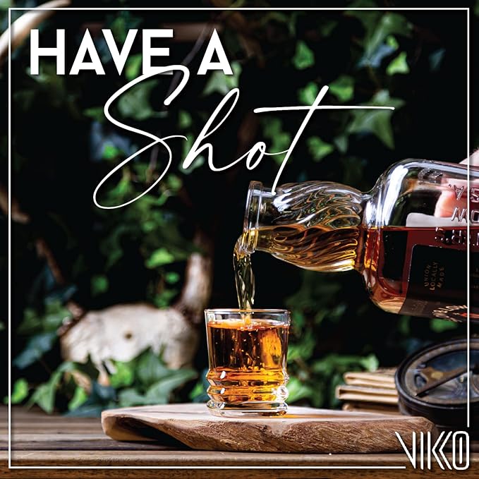 Vikko Shot Glasses, 2.75 Ounce Shot Glass Set of 6 Small Liquor and Spirit Glasses, Durable Tequila Shot Glasses For Alcohol and Espresso Shots