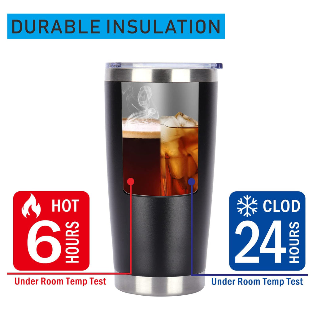 Pandance 20oz Stainless Steel Insulated Tumblers Bulk, Mix, 8 Pack